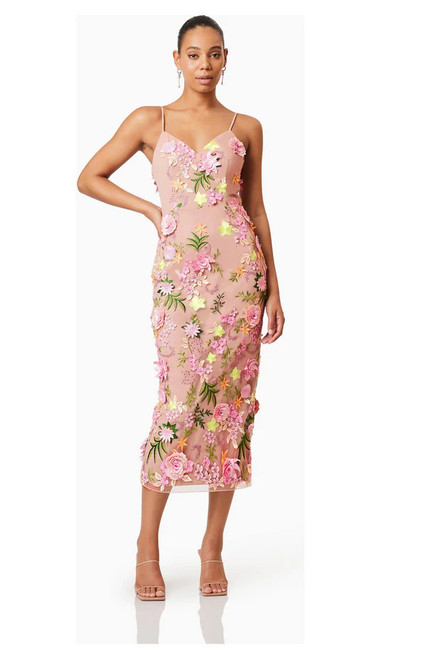 Aella Midi Dress - Pink Multi