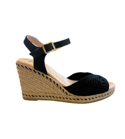 Siena Wedge Sandal - Black