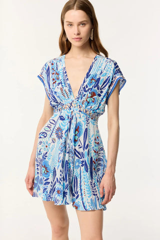 Mini Dress Cecile V - Blue Plum