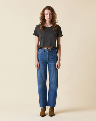 Pixie Ankle Fray Mid-Rise - Bohemian Blue