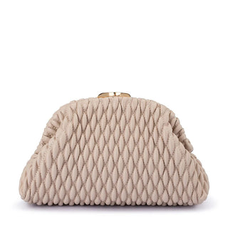 Paige Textured Clutch - Mink