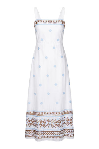 Aria Dress - Embroidered Cotton