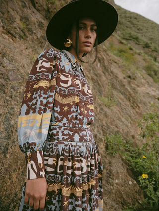 Elisa Shirt - Dragon Horse Blue