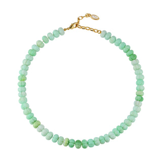 Carved Opal Strand - Green