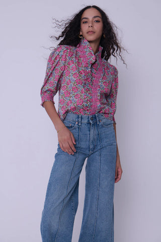 Zuri Top Short Sleeve - Millie Francesca Liberty Print