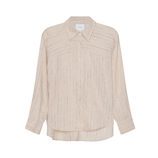 Linen Adora Shirt - Multi Colstripe