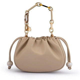 Mavis Acrylic Handle Pouch - Natural