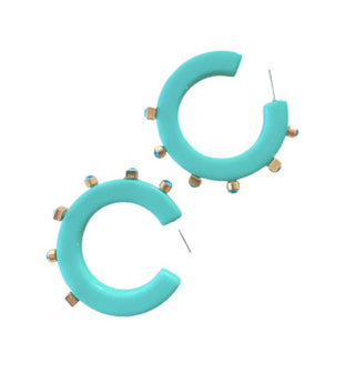 Small City Girl Hoop - Turquoise