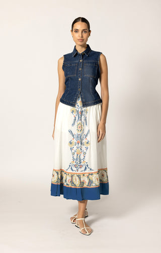 Matilda Ankle Skirt - Monaco Print