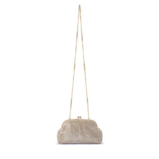 Ela Crystal Mesh Clutch - Champagne