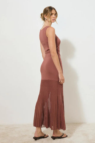 Reflection Knit Dress - Cognac