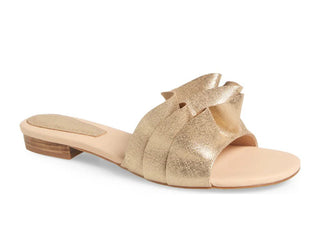 Frilly Sandal - Gold Metallic
