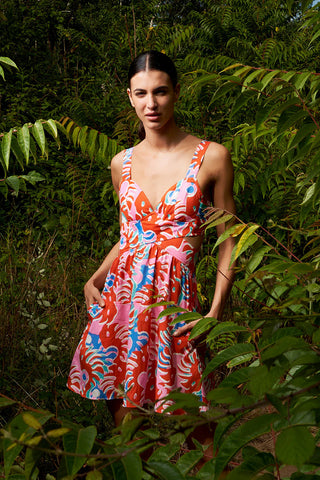 Mini Dress Coco CT - Red Geo Afro