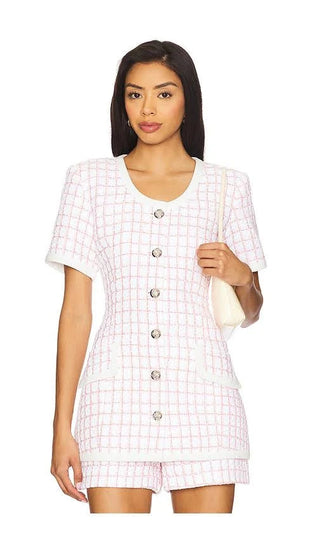 Frances Jacket - Pink Tweed