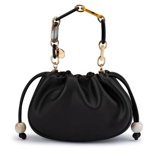 Mavis Acrylic Handle Pouch - Black