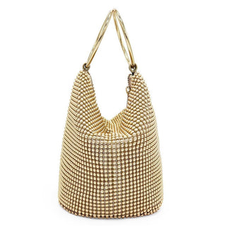 Bianca Mesh Handle Bag - Champagne
