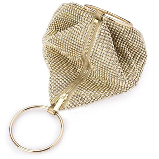 Bianca Mesh Handle Bag - Champagne