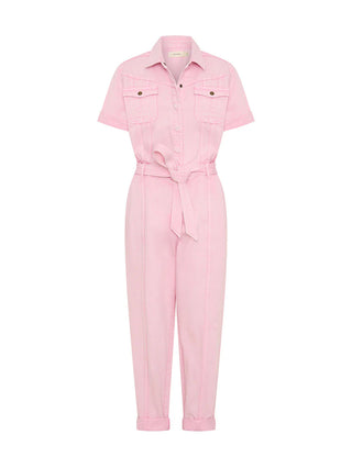 Grace Denim Jumpsuit - Pink