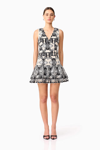 Jolie Mini Dress - Black/White