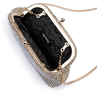 Ela Crystal Mesh Clutch - Champagne
