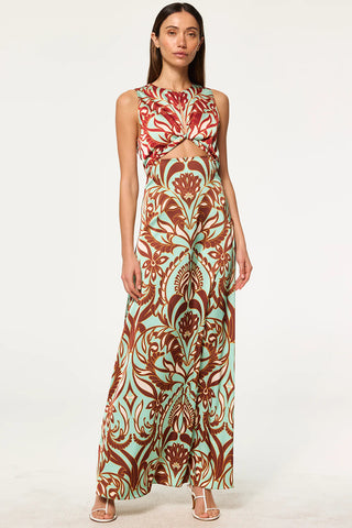 Louanne Dress - Vintage Botanical Satin