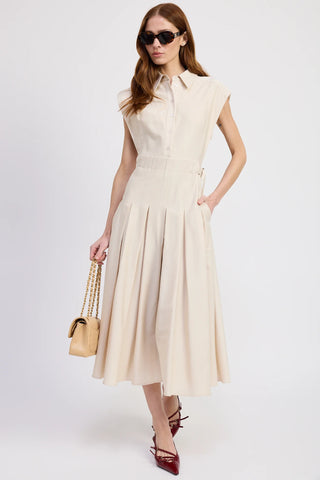 Quince Midi Shirt Dress - Ecru