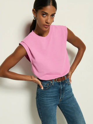 Marina Muscle Tee w/ Shoulder - Dahlia