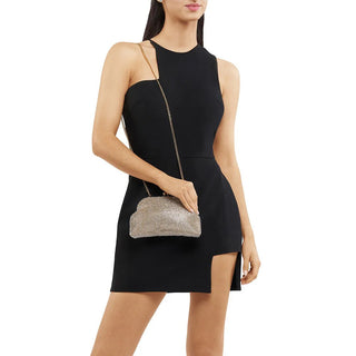 Ela Crystal Mesh Clutch - Champagne