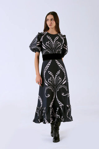 Antonia Dress - Fountain Black