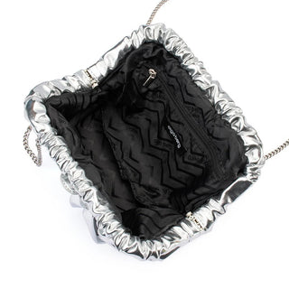 Betty Metallic Clutch - Silver