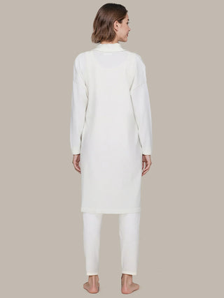 Senna Three Piece Longe Set - Egret