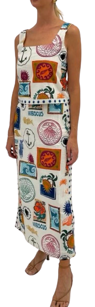 Blake Tank - White Tropic