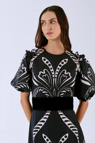 Antonia Dress - Fountain Black