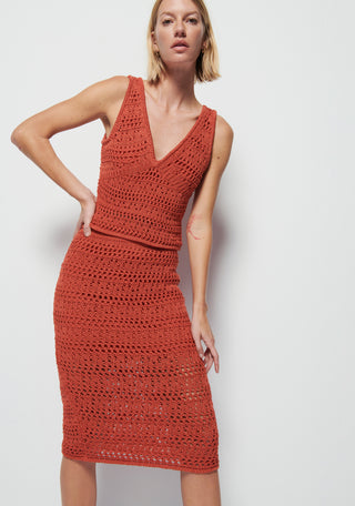 Driana Crochet Skirt - Ginger