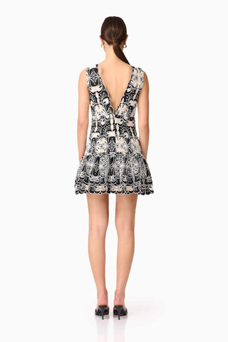 Jolie Mini Dress - Black/White