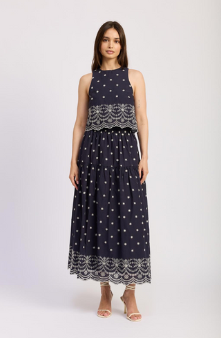 Nara Top - Navy Natural