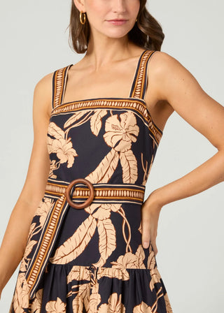 Kora Dress - Navy/Khaki